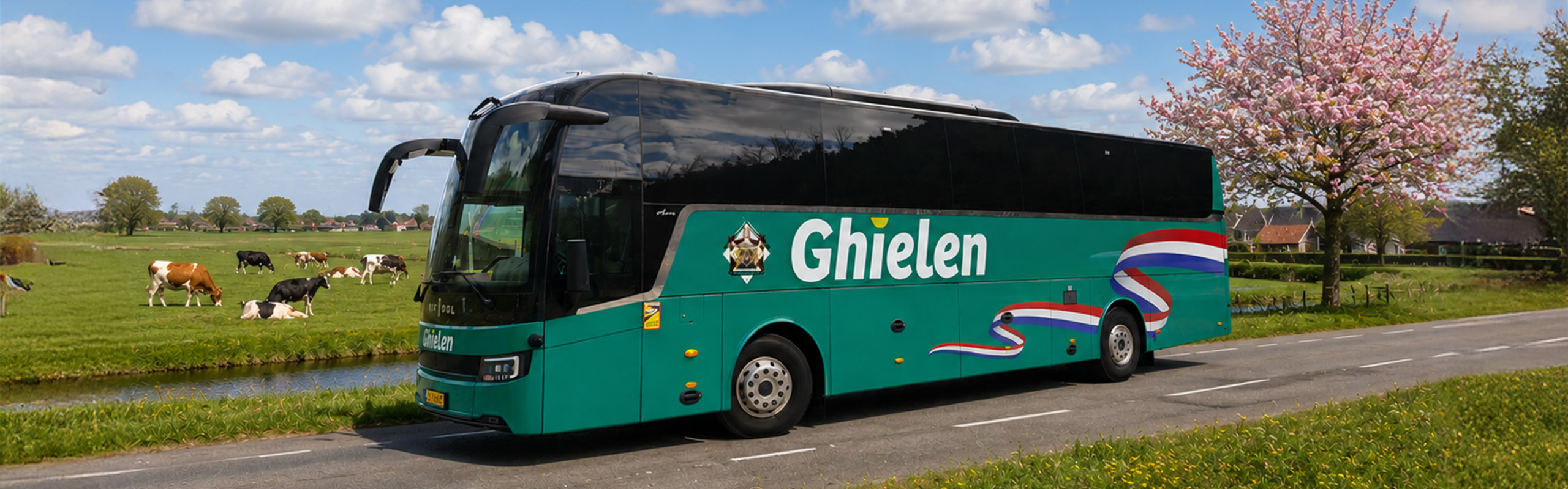 De nieuwe huisstijl is ook verwerkt in de Bussen van Ghielen